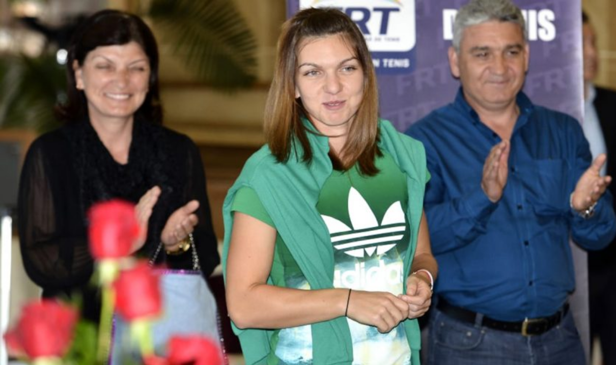 Simona Halep, alături de părinții ei