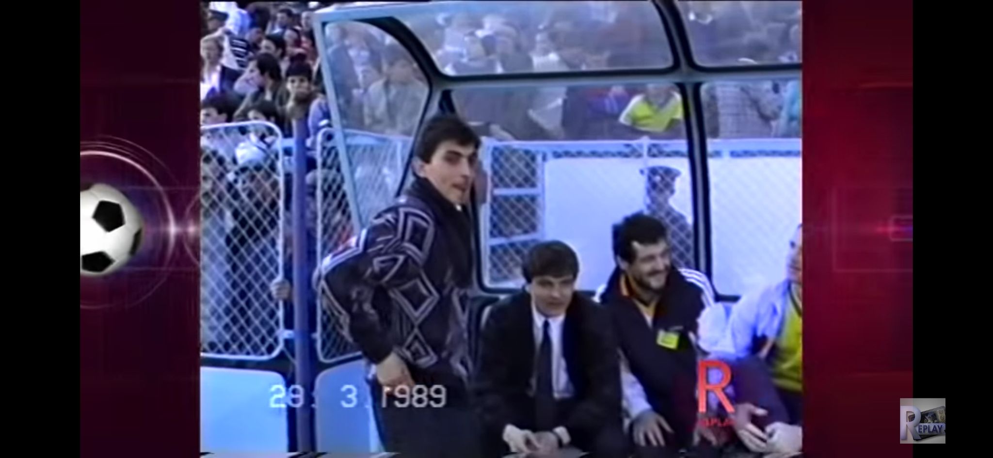 Gigi Becali, pe banca echipei naționale în 1989. Sursa foto: emisiunea Replay de la TVR