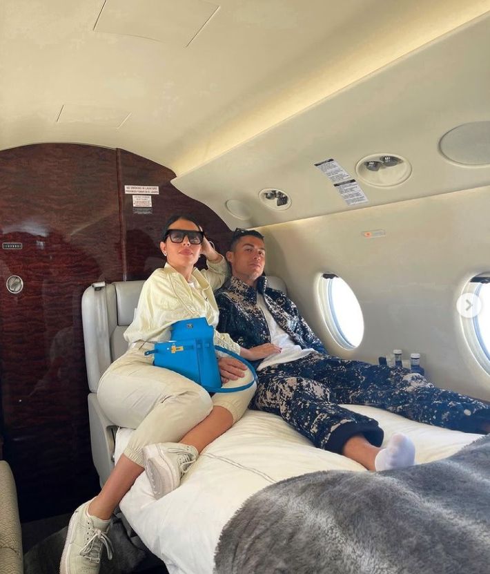 Luxul in stare pura la bordul avionului privat al lui Cristiano Ronaldo