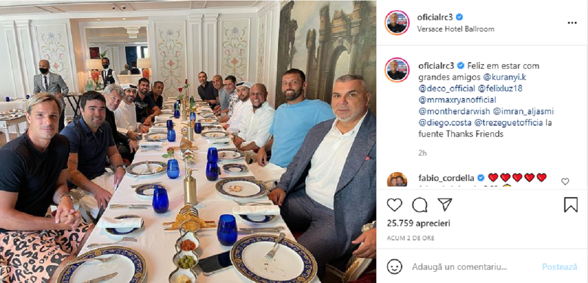 Postarea de pe Instagram a lui Roberto Carlos