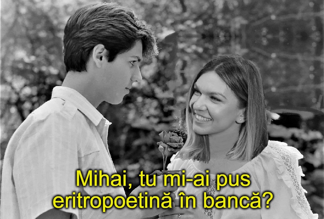 Un meme cu Simona Halep și Ștefan Bănică Jr. a devenit viral