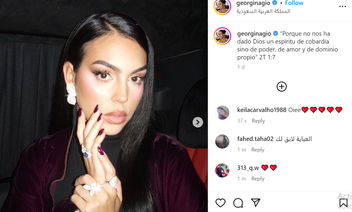 Georgina Rodriguez a surprins cu postarea sa 